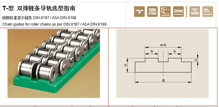 Murtfeldt鏈條導軌T型雙排